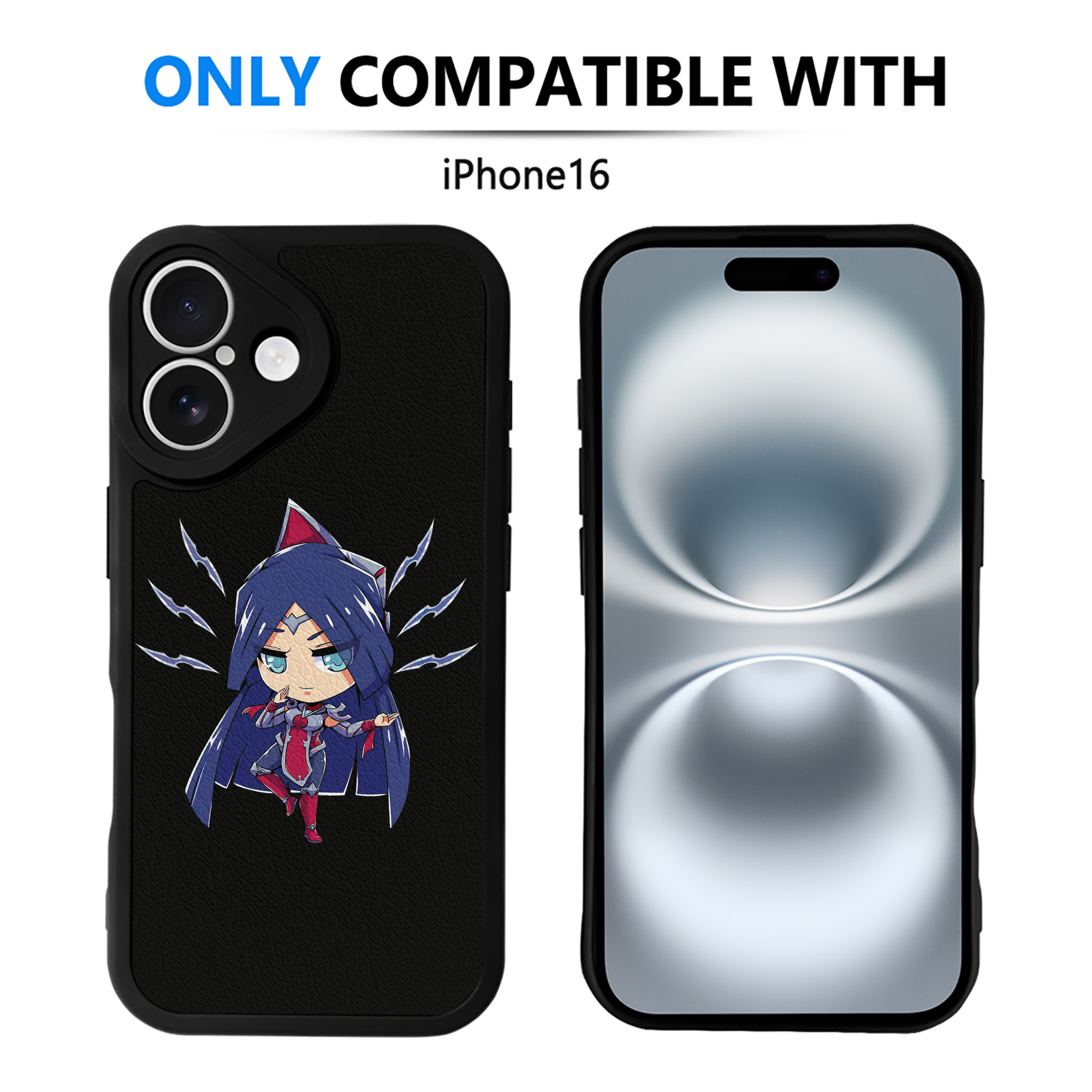 （画像用） リーグ・オブ・レジェンド League of Legends LOL 【iPhone 16シリーズ対応】シリコンスマホケース（レザー調） 材質：シリコン